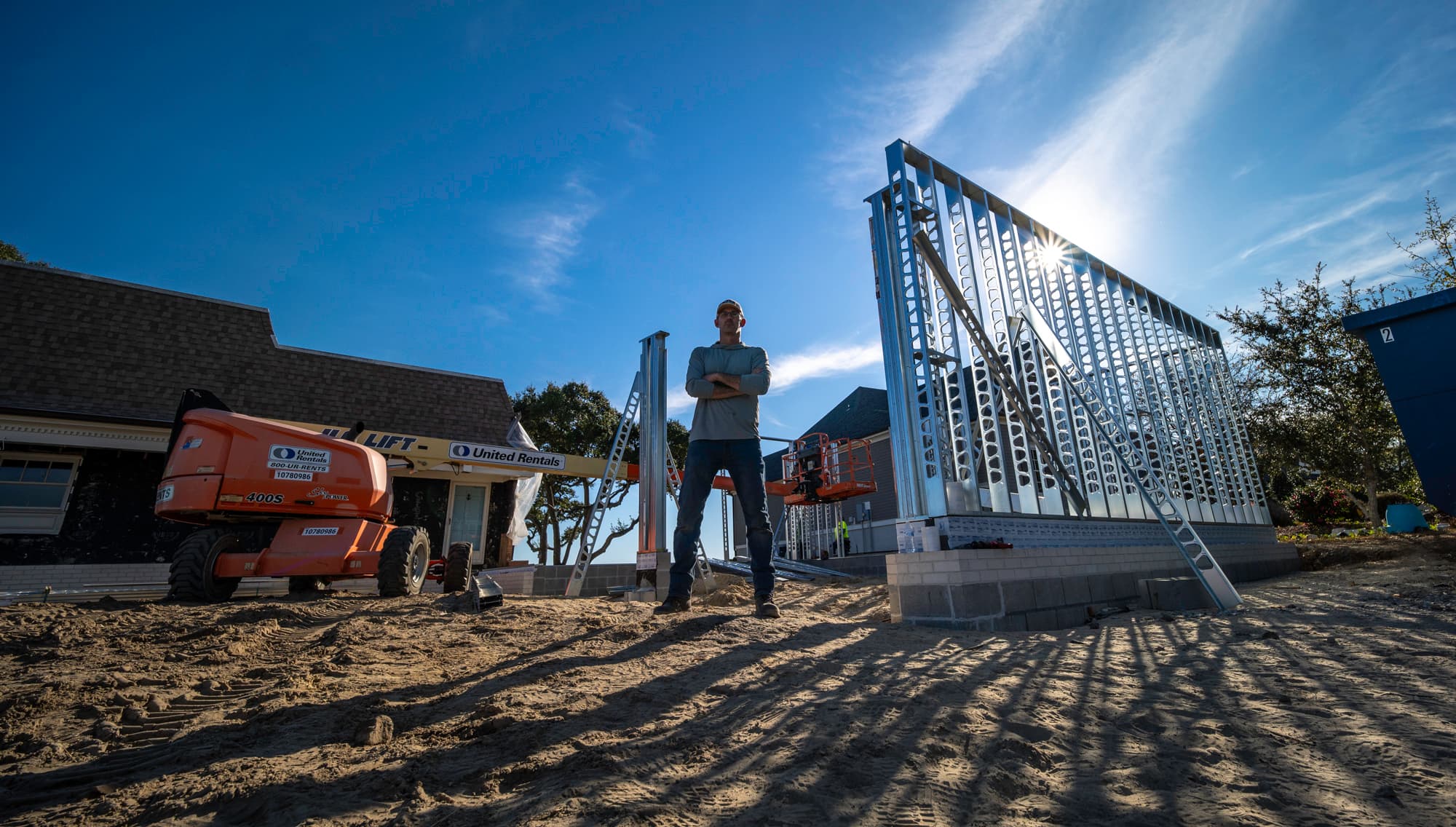 Josh Lyle, founder of Lyle Contracting Solutions, on a commercial job site